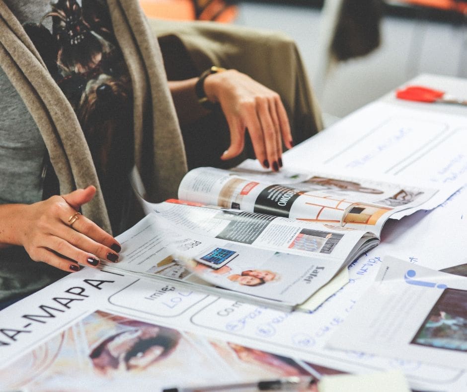 Magazines on the table